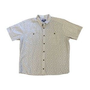 Patagonia Button Up Shirt Mens XL Patterned Short Sleeve